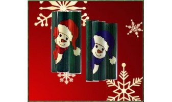 Peeking Snowman Inlay Pen