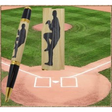 Baseball Pitcher Inlay Pen