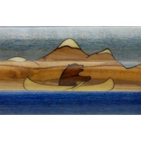 Canoeing Bear Inlay Pen