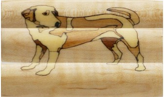 Yellow Labrador Inlay Pen