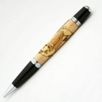 Yellow Labrador Inlay Pen