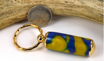 Blue Gold Swirl Pill Case