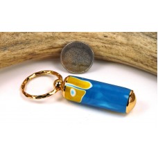 Blue Yellow Swirl Pill Case