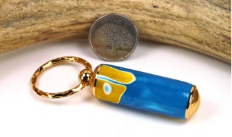 Blue Yellow Swirl Pill Case