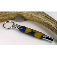 Blue Gold Swirl Secret Compartment Whistle