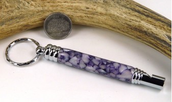 Purple Pebble Secret Compartment Whistle