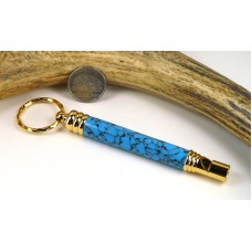 Southwestern Blue Secret Compartment Whistle