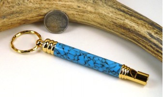 Southwestern Blue Secret Compartment Whistle