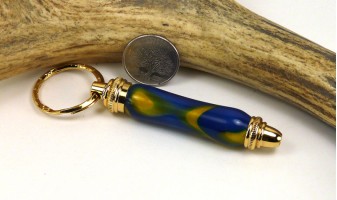 Blue Gold Swirl Toolkit Key Chain