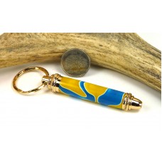 Blue Yellow Swirl Toolkit Key Chain