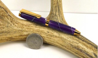 Purple Mesh Credit Card Pen
