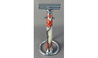 Hot Fire and Cold Ice Acrylic Safety Razor Handle