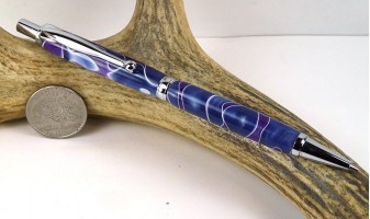 Blue Purple Swirl Slimline Pencil