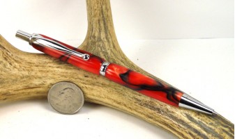 Red Marble Slimline Pencil