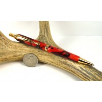 Red Marble Slimline Pencil