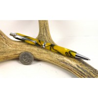 Yellow Black Swirl Slimline Pencil