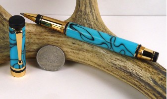 Turquoise Classic Elite Rollerball Pen
