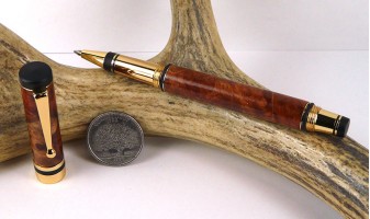 Amboyna Burl Classic Elite Rollerball Pen