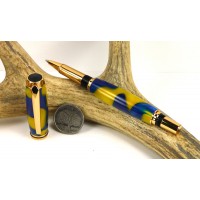 Blue Gold Swirl Jr Gentleman Rollerball Pen