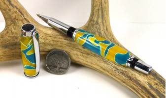 Blue Yellow Swirl Jr Gentleman Rollerball Pen