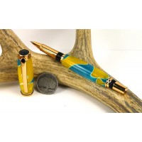 Blue Yellow Swirl Jr Gentleman Rollerball Pen