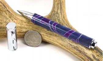 Blue Purple Swirl Zen Rollerball Pen
