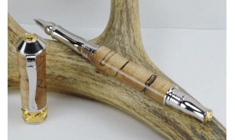 Spalted Maple Nouveau Sceptre Rollerball Pen