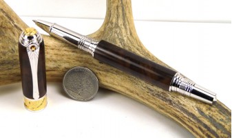 Walnut Burl Art Deco Rollerball Pen