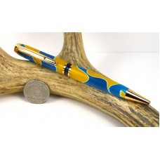 Blue Yellow Swirl Elegant American Pen