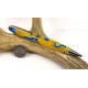 Blue Yellow Swirl Euro Pen