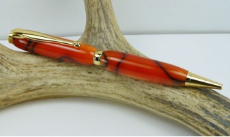 Orange Velvet Slimline Pen