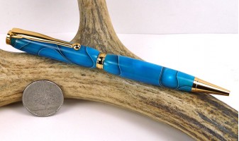 Persian Blue Slimline Pen