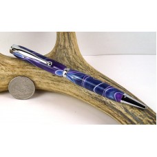 Blue Purple Swirl Slimline Pen