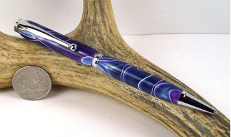 Blue Purple Swirl Slimline Pen