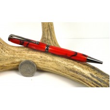 Red Marble Slimline Pen