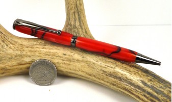 Red Marble Slimline Pen