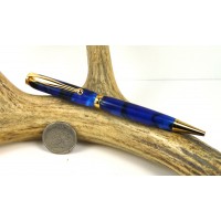 Blue Marble Slimline Pen
