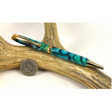 Turquoise Swirl Slimline Pen