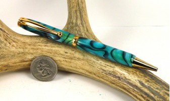 Turquoise Swirl Slimline Pen