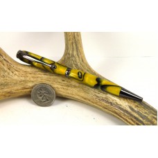 Yellow Black Swirl Slimline Pen