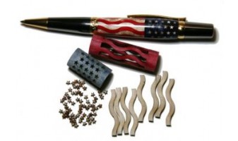 American Flag  Inlay Pen