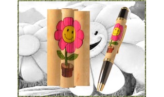 Happy Flower Inlay Pen