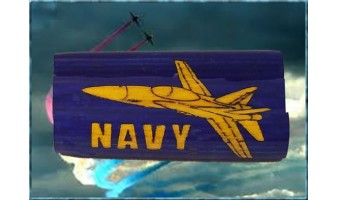 Navy Jet Inlay Pen