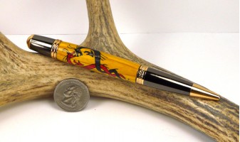 Yellow Dragon Inlay Pen