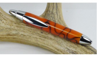 Orange Velvet Mini Click Pen