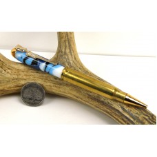 Ocean Camo .338 Winchester magnum Rifle Cartridge Pen