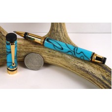 Turquoise Classic Elite Rollerball Pen