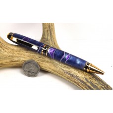 Blue Purple Swirl Cigar Pen