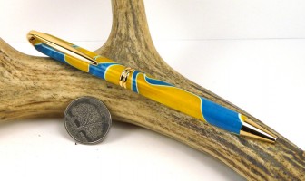 Blue Yellow Swirl Presidential Pen