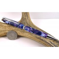 Blue Purple Swirl Slimline Pen